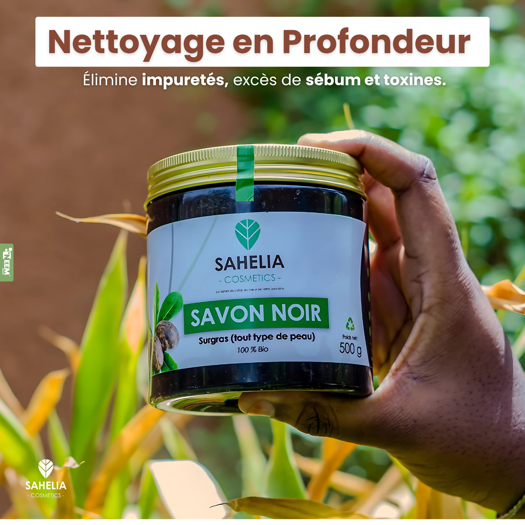 Savon Noir à l’Huile de Nigelle et au Curcuma